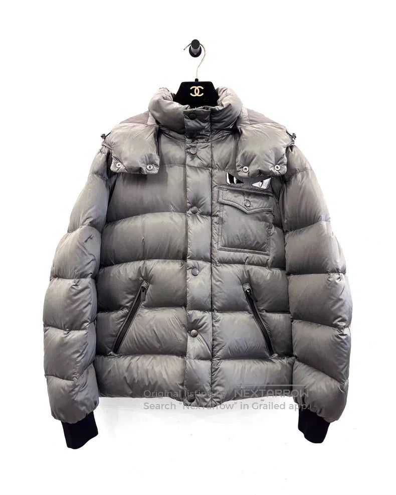 Fendi Fendi Silver Owl Logo, Gray, Down Jacket Size US M / EU 48-50 / 2 - 1 Thumbnail