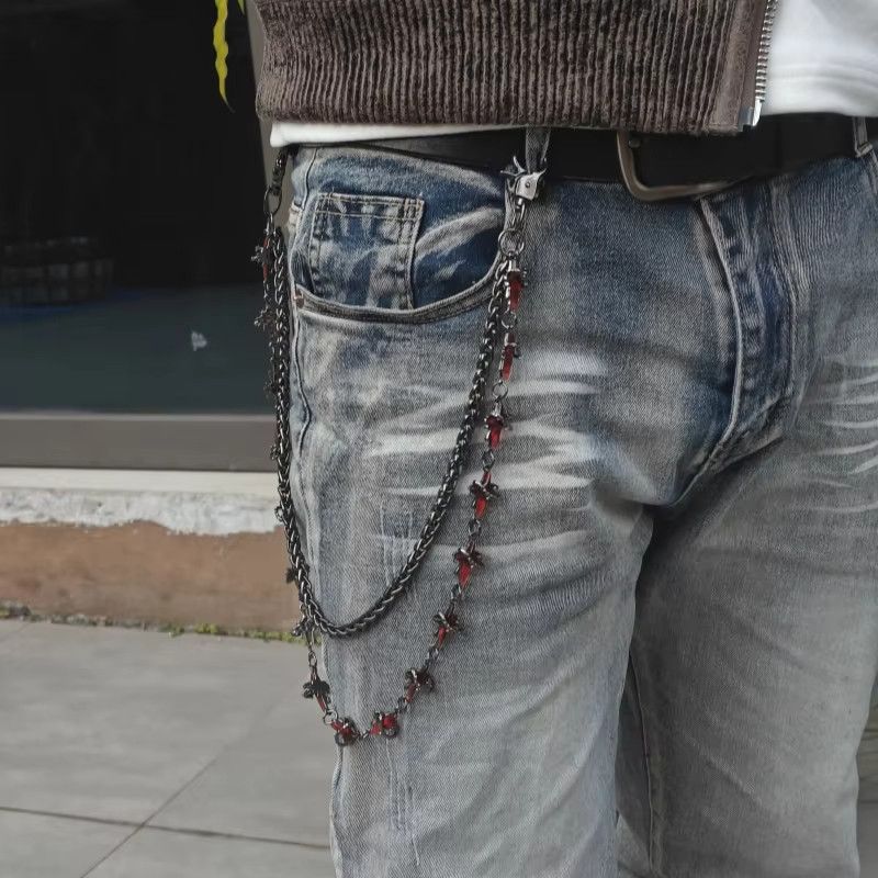 Jewelry Bloodstone Four Pointed Star Pants Chain Size ONE SIZE - 2 Thumbnail