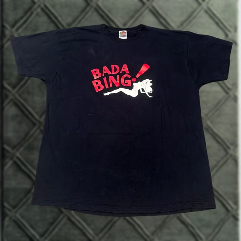 Fruit Of The Loom VINTAGE The Sopranos Bada Bing! Gentlemen’s Club Tv Promo Y2K HBO T-Shirt 2XL Black Men Fruit of the Loom Shirt Size US XXL / EU 58 / 5 - 1 Thumbnail