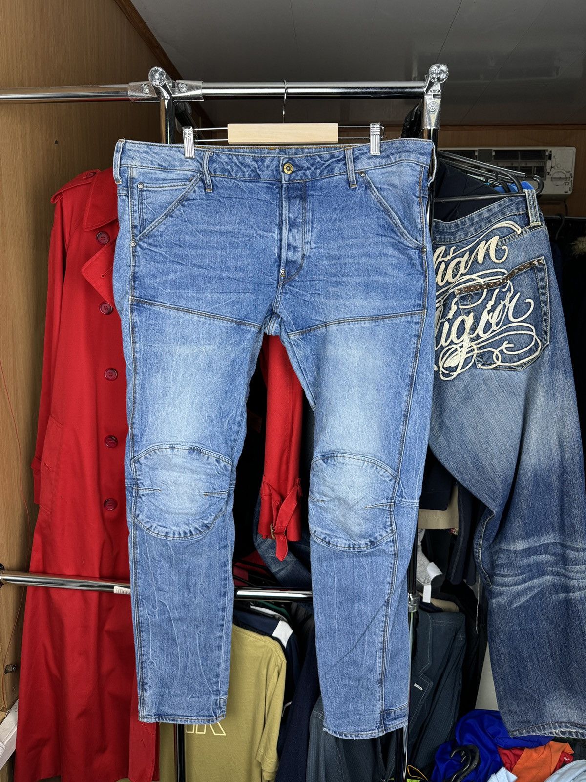 G-Star × Vintage Mens G Star Raw 5620 3D SLIM cargo pants jeans denim Size US 38 / EU 54 - 2 Thumbnail