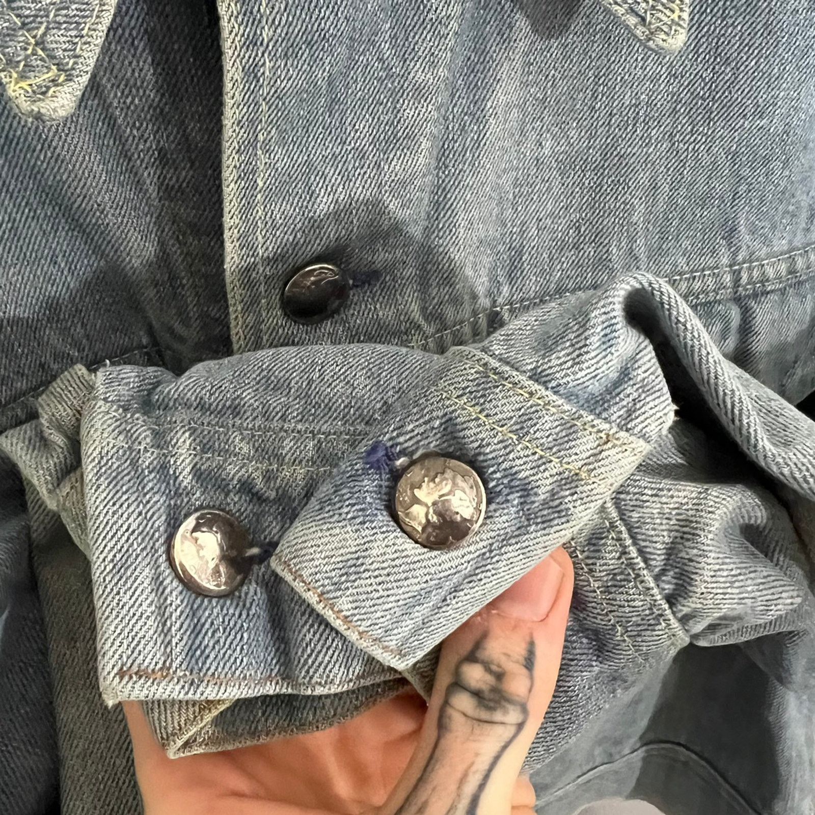 Lee × Vintage Vintage 70s Lee Mr denim jacket Mercury dime buttons Size US L / EU 52-54 / 3 - 7 Thumbnail