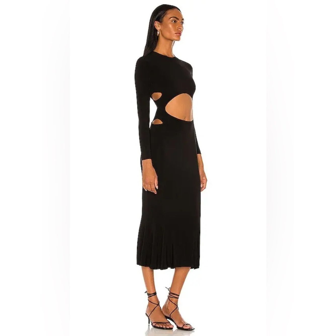 Norma Kamali Norma Kamali Long Sleeve Aztec Fishtail Dress to Midcalf Size M / US 6-8 / IT 42-44 - 3 Thumbnail