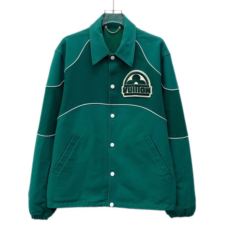 Louis Vuitton Louis Vuitton 23 green logo embroidered cotton lapel singl Size US M / EU 48-50 / 2 - 1 Thumbnail