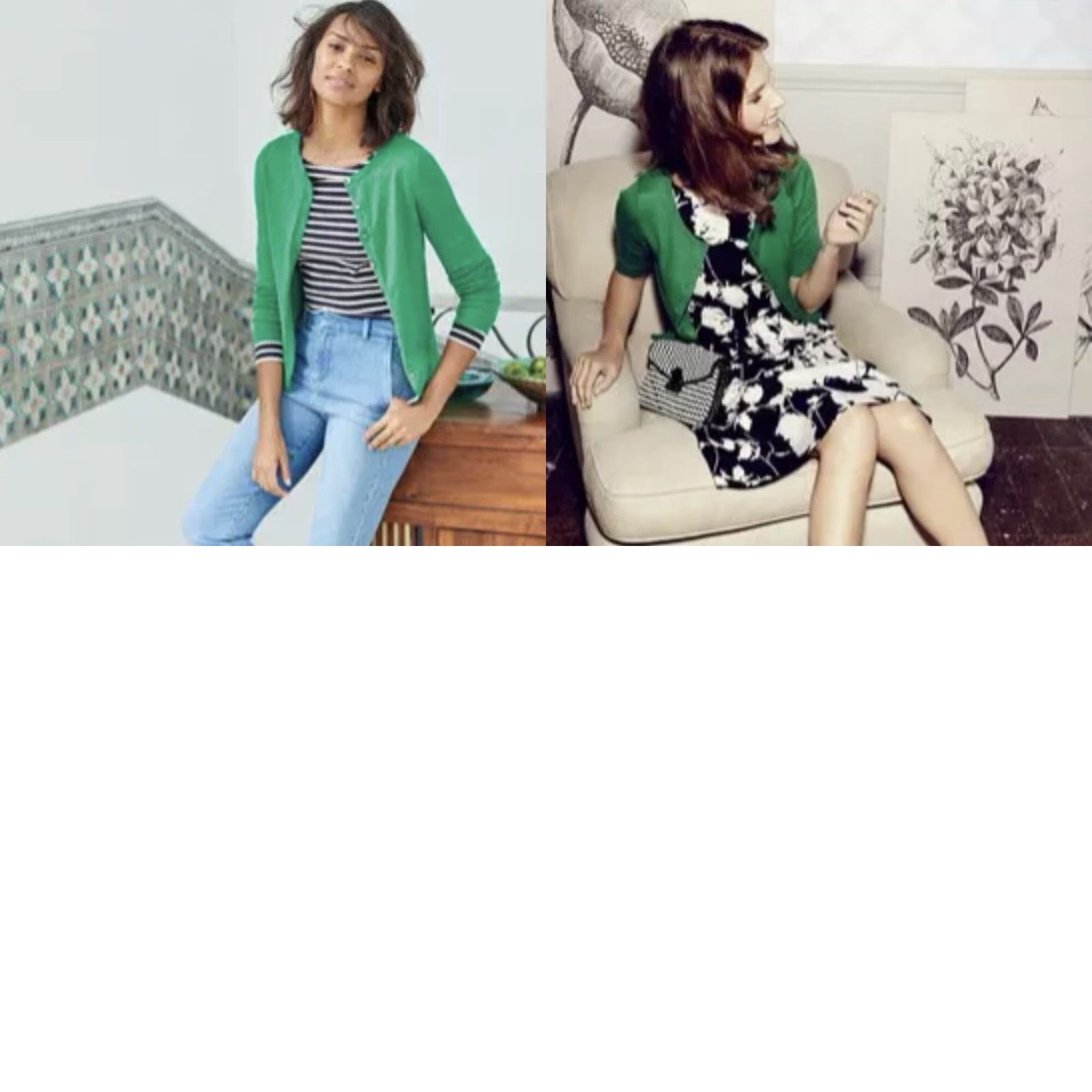 J.Crew J. Crew Cotton-blend Jackie Cardigan Sweater XL Bright Kelly Green E8447 Size XL / US 12-14 / IT 48-50 - 8 Thumbnail