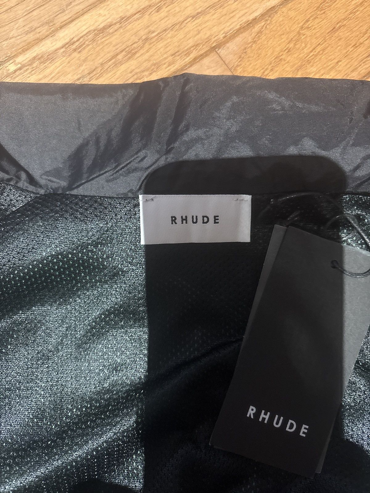 Rhude Rhude Green Black Logo Windbreaker Track Jacket Size US S / EU 44-46 / 1 - 6 Thumbnail