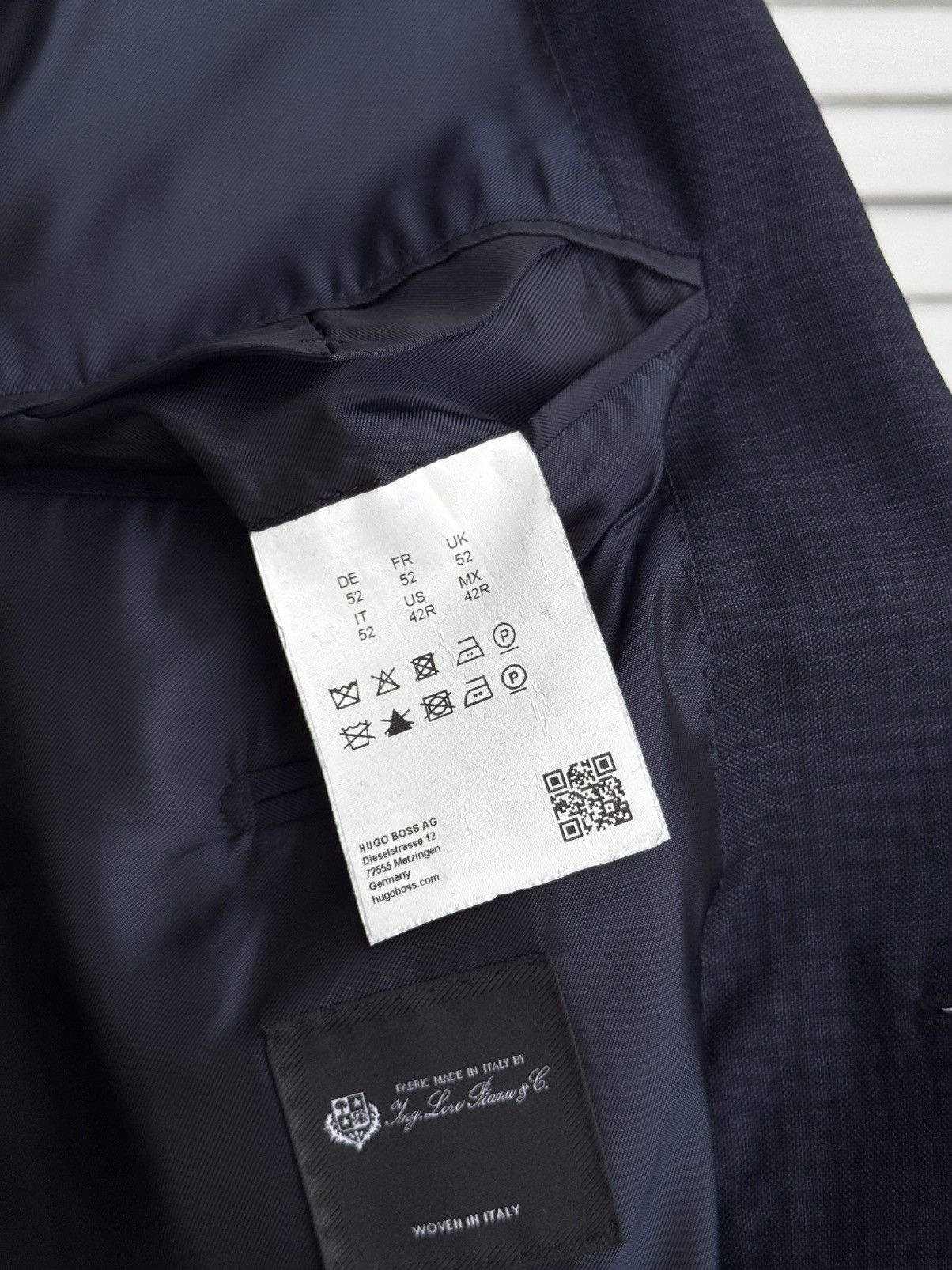 Hugo Boss Hugo Boss Loro Piana Full Canvas Wool Blazer Navy Size 42R - 22 Thumbnail
