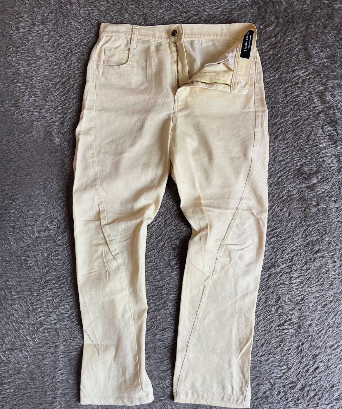 Issey Miyake 2000s Jevous Enprie Mercibeaucoup Asymmetric Jeans Size US 30 / EU 46 - 2 Thumbnail