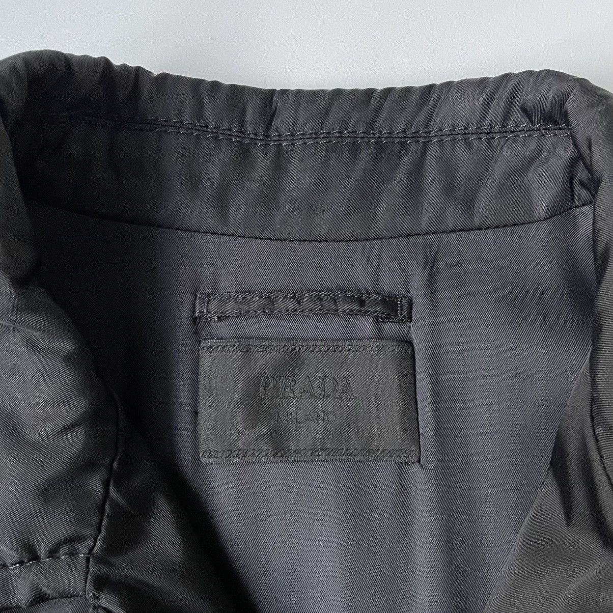 Prada A/W 11 Black Nylon Mac Zip Overcoat Size US L / EU 52-54 / 3 - 4 Thumbnail