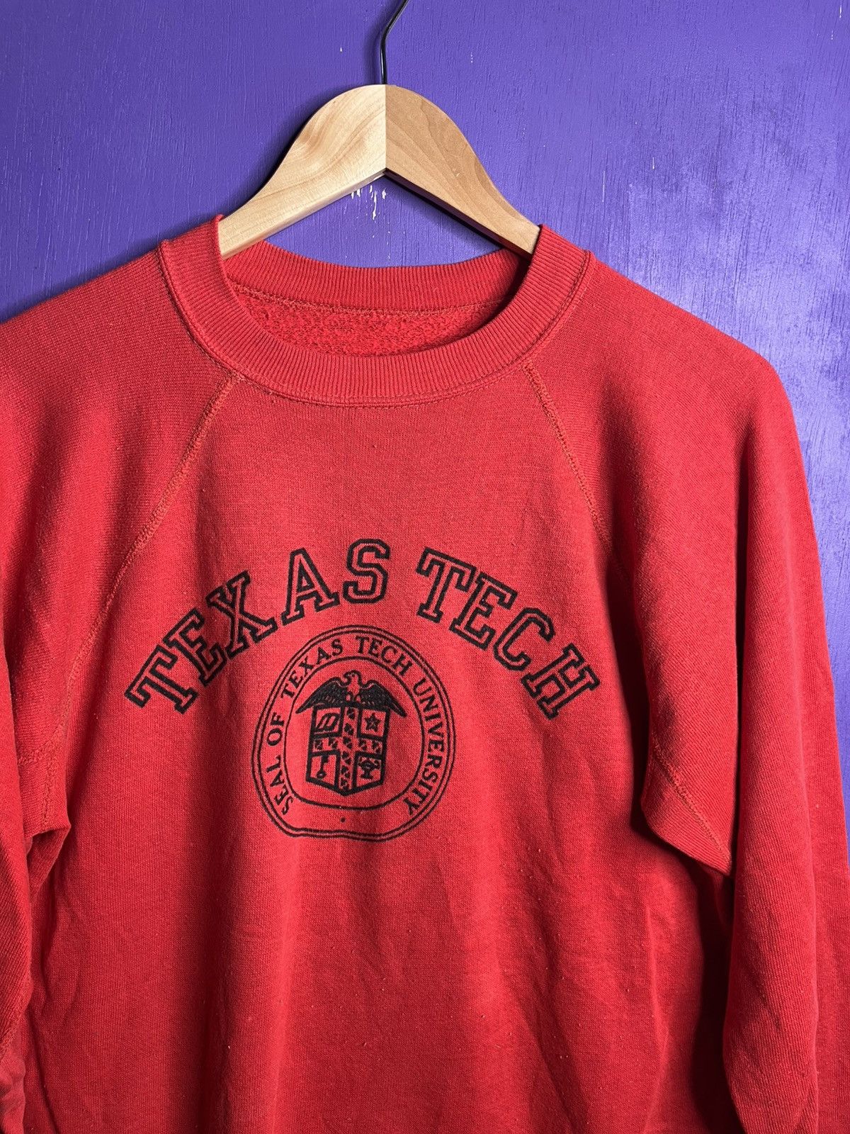 Vintage Vintage 70s Texas tech university crest logo crewneck Size US M / EU 48-50 / 2 - 3 Thumbnail
