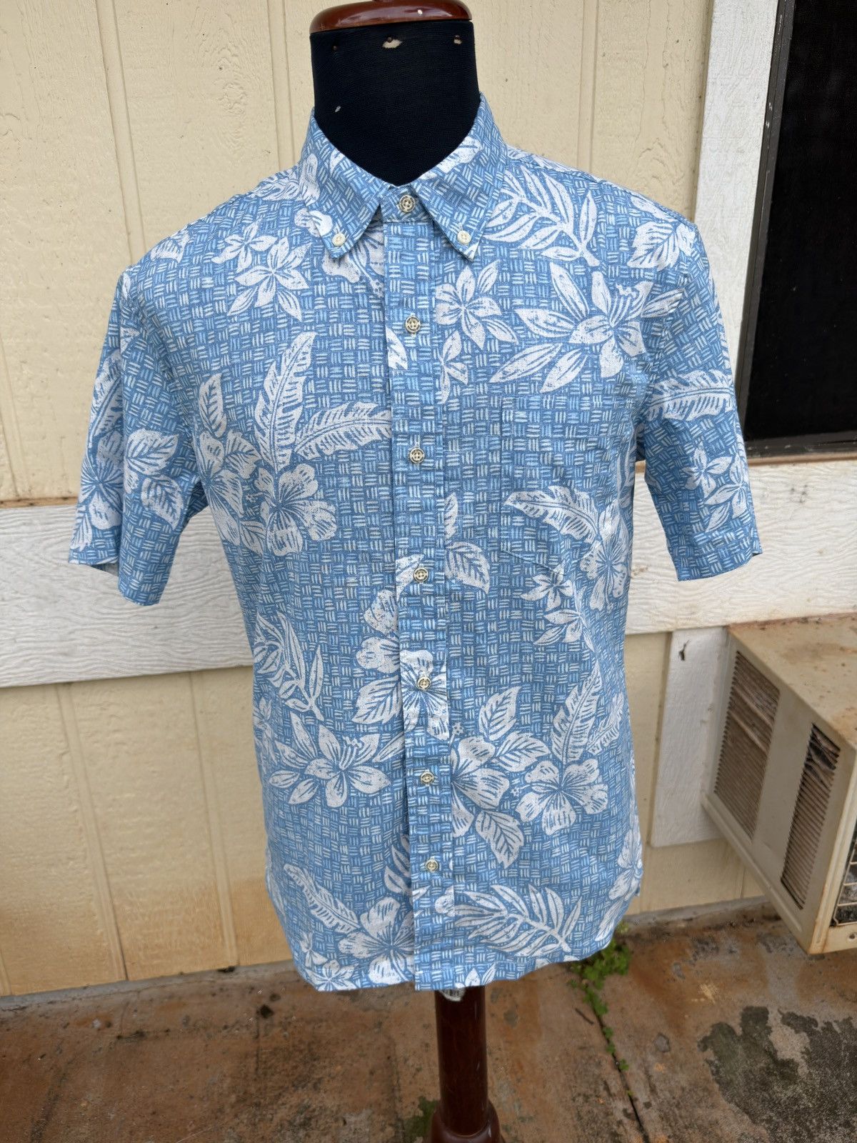 Reyn Spooner PreOwned Reyn Spooner Classic Blue/White Hawaiian Men's M Size US M / EU 48-50 / 2 - 1 Thumbnail