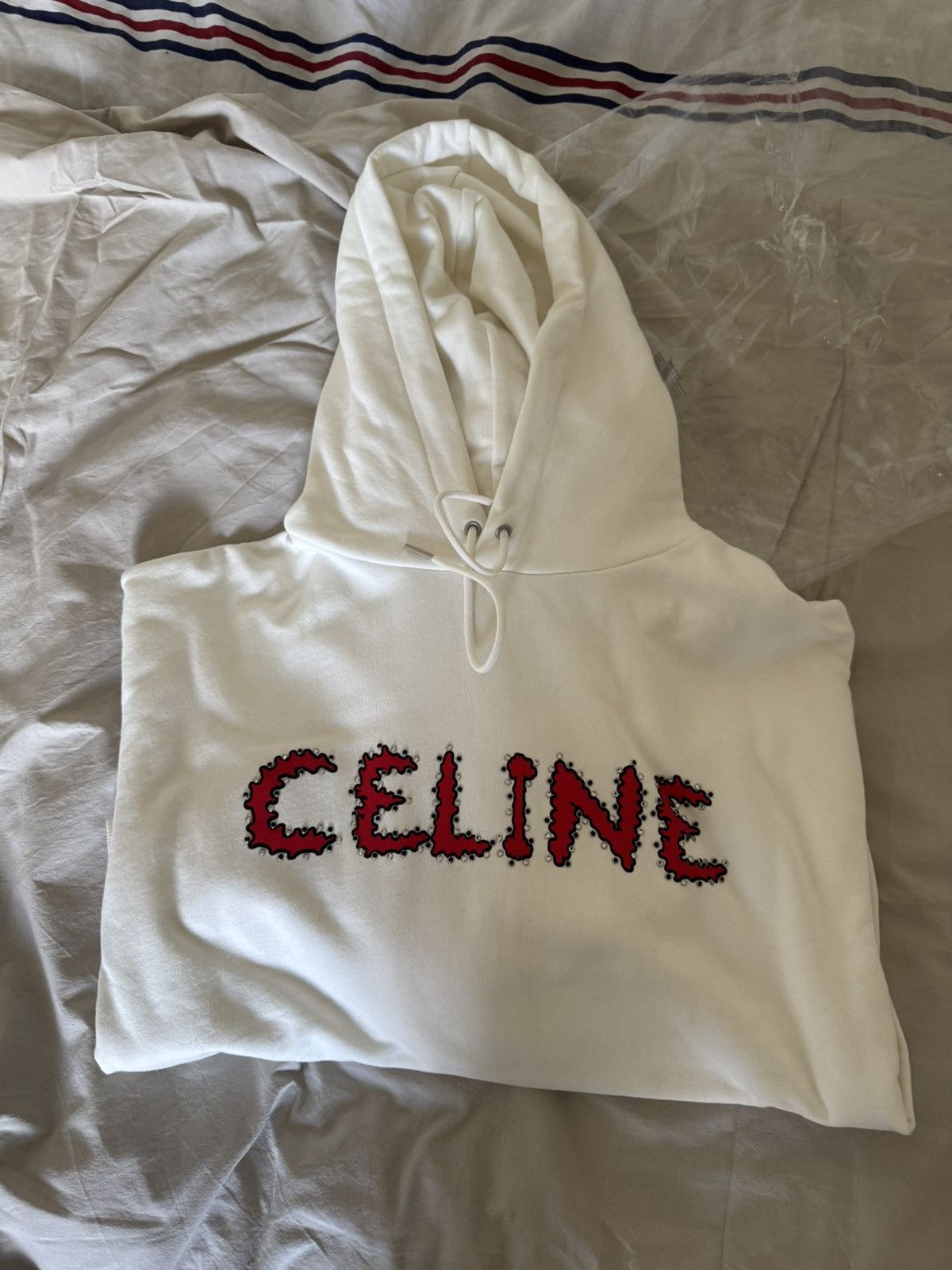 Celine Celine Rhinestone Hoodie Size US M / EU 48-50 / 2 - 1 Thumbnail