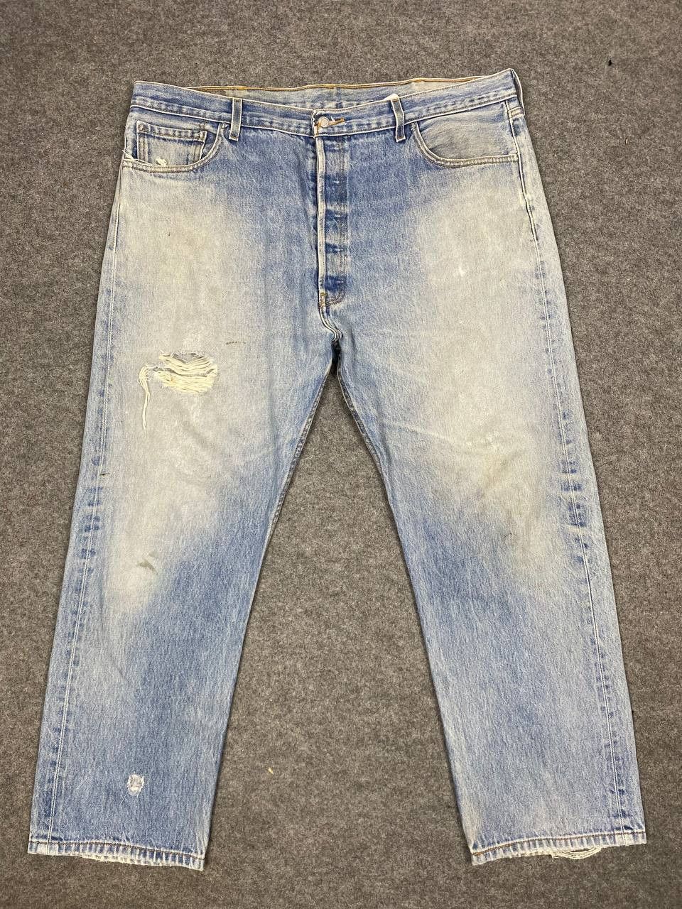 Levi's vintage levis 501xx distressed denim nice design Size US 42 / EU 58 - 7 Thumbnail