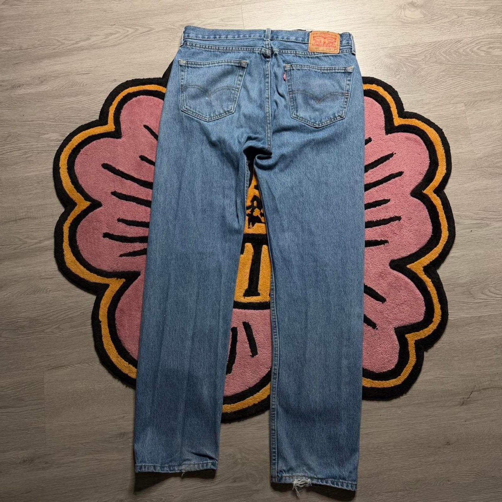 Levi's Levi’s Strauss 505 Regular Fit Straight Leg Distressed Jeans Size US 34 / EU 50 - 7 Thumbnail