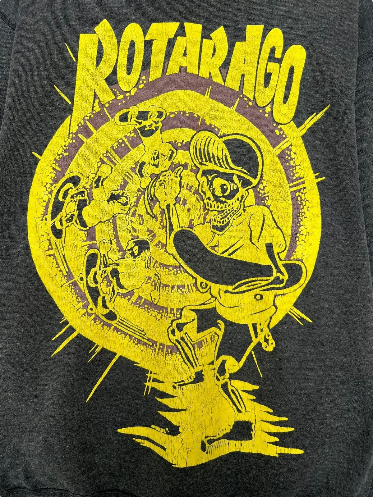 Vintage Vintage 90s Rotatarago Skate Hoodie Size US M / EU 48-50 / 2 - 4 Thumbnail