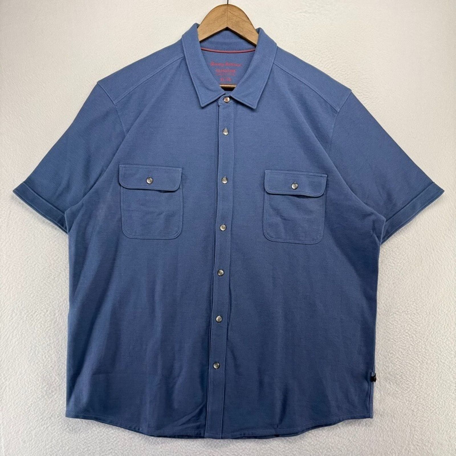 Tommy Bahama Tommy Bahama Shirt Mens XL Blue Islandzone Cotton Knit Size US XL / EU 56 / 4 - 1 Thumbnail