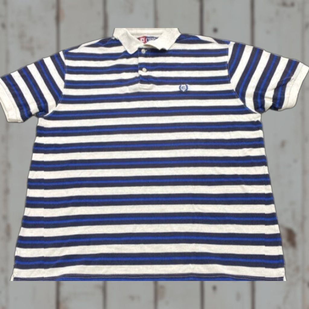 Chaps Chaps Polo Shirt Mens Large Short Sleeve Blue White Striped Polo Shirt Size US L / EU 52-54 / 3 - 1 Thumbnail