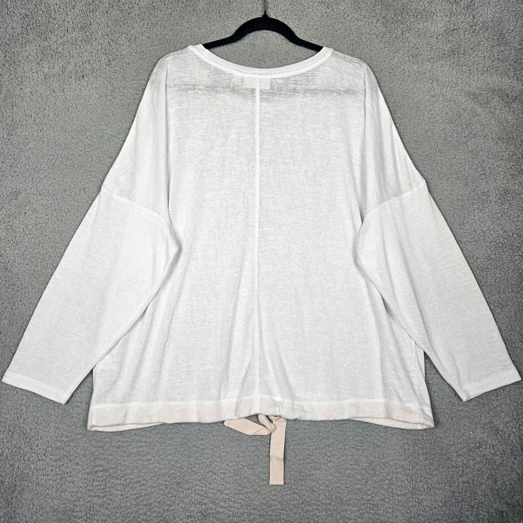 Vintage Belle Beach Grabel Women's White Round Neck Knit Top 1X Shirt Adult Regular XS? Size XL / US 12-14 / IT 48-50 - 2 Thumbnail
