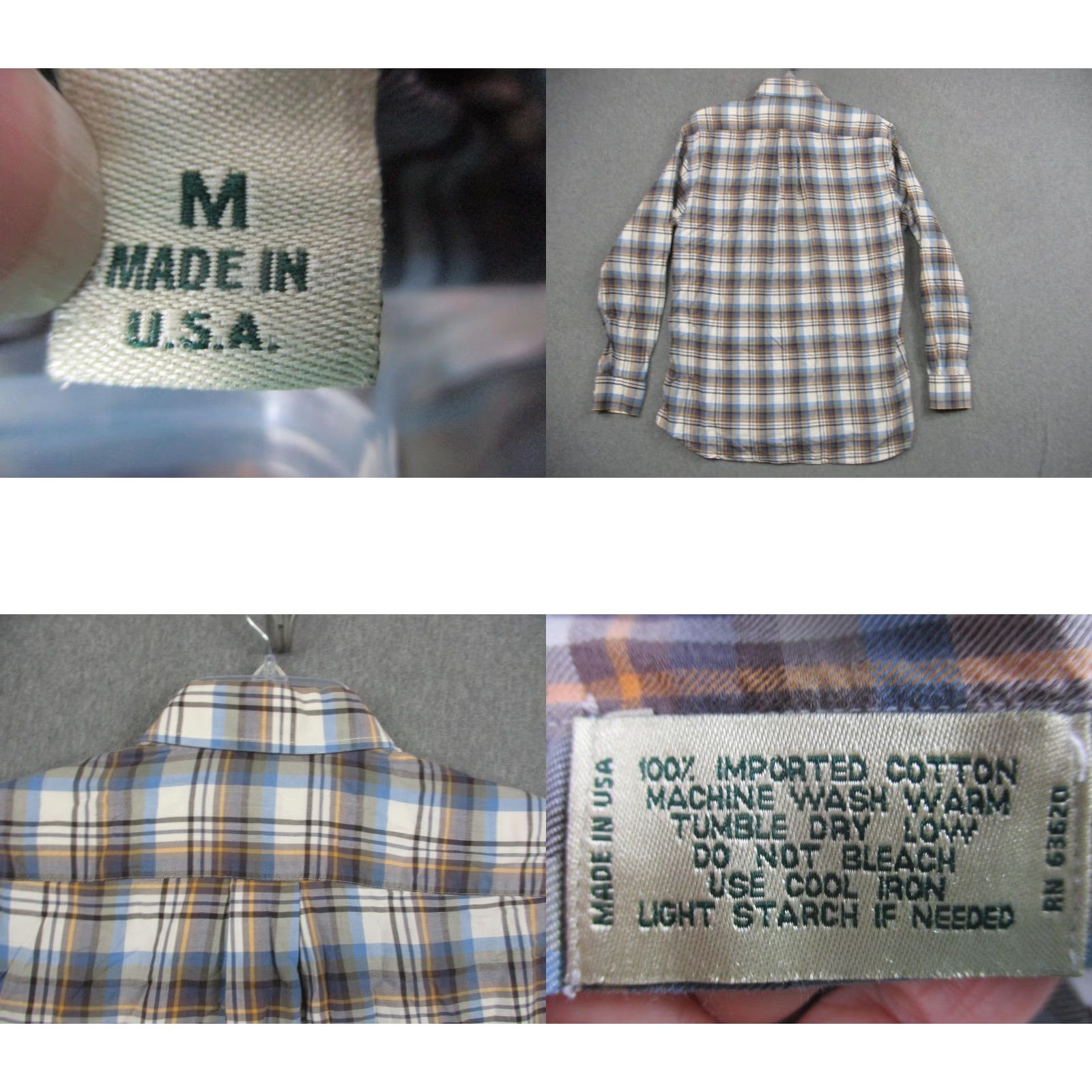 Vintage VINTAGE Gitman Bros Shirt Mens M Blue Brown Plaid Button-Down Made USA Cotton Size US M / EU 48-50 / 2 - 8 Thumbnail