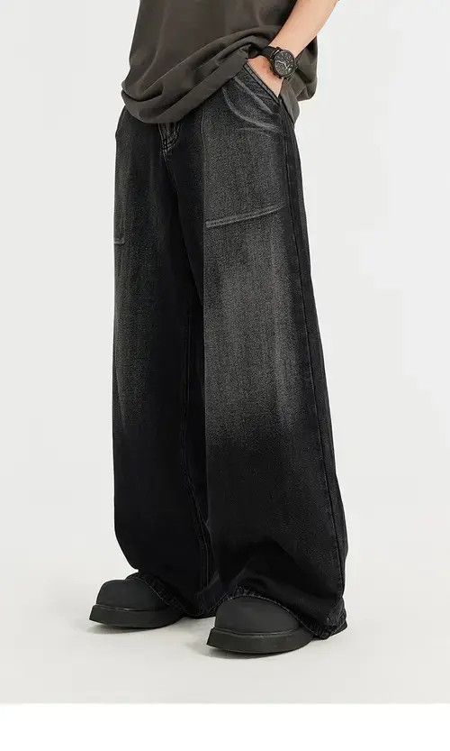 Jean Trendy High Street Distressed Baggy Jeans Size US 31 - 2 Thumbnail