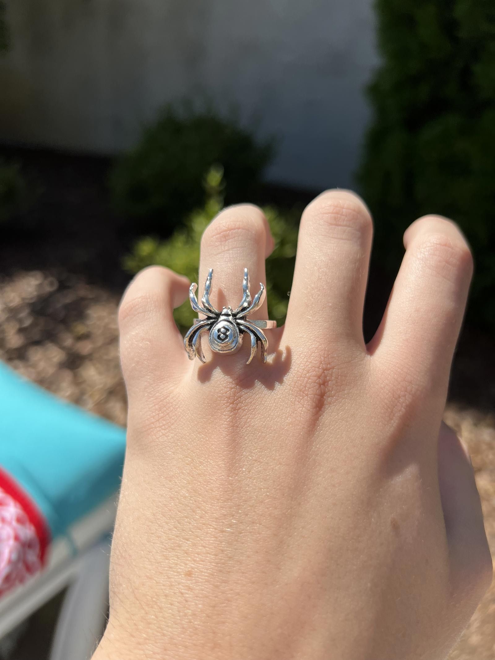Jewelry × Vintage Silver Spider Ring - Size 7.5 Size ONE SIZE - 2 Thumbnail