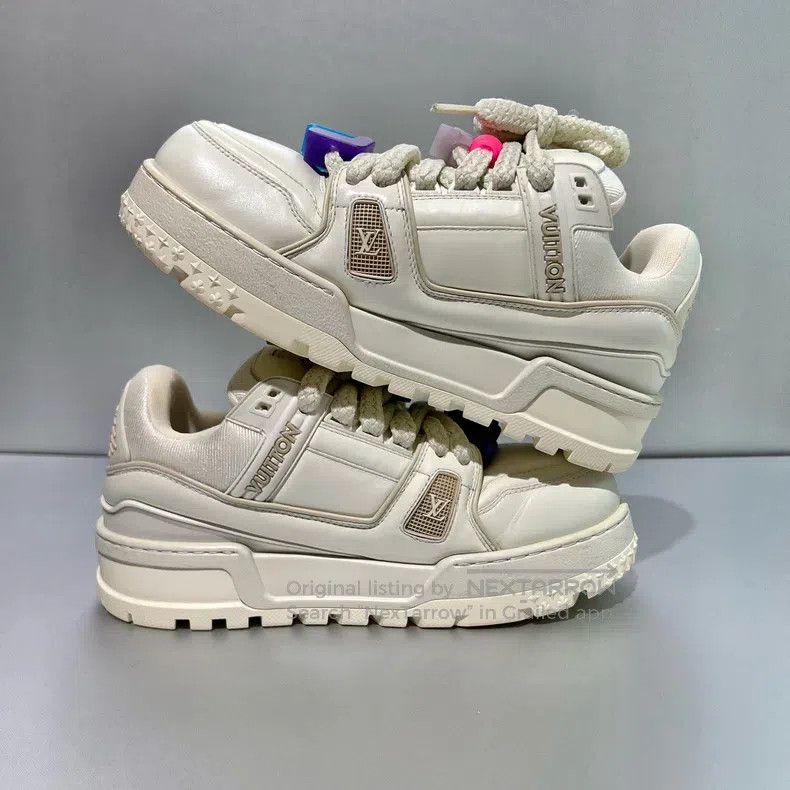 Louis Vuitton Louis Vuitton Trainer White Fat Ding shoes Size US 6.5 / EU 39-40 - 4 Thumbnail