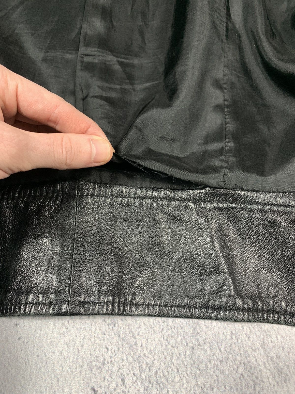 Trussardi × Vintage Vintage 90s Trussardi leather jacket blazer opium bondage Size L / US 10 / IT 46 - 15 Thumbnail
