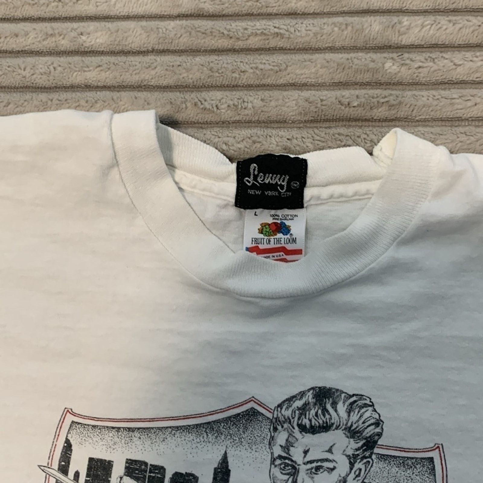 Fruit Of The Loom James Dean Fairmount India USA Tee T-Shirt Single Stitch 90 Size US L / EU 52-54 / 3 - 4 Thumbnail