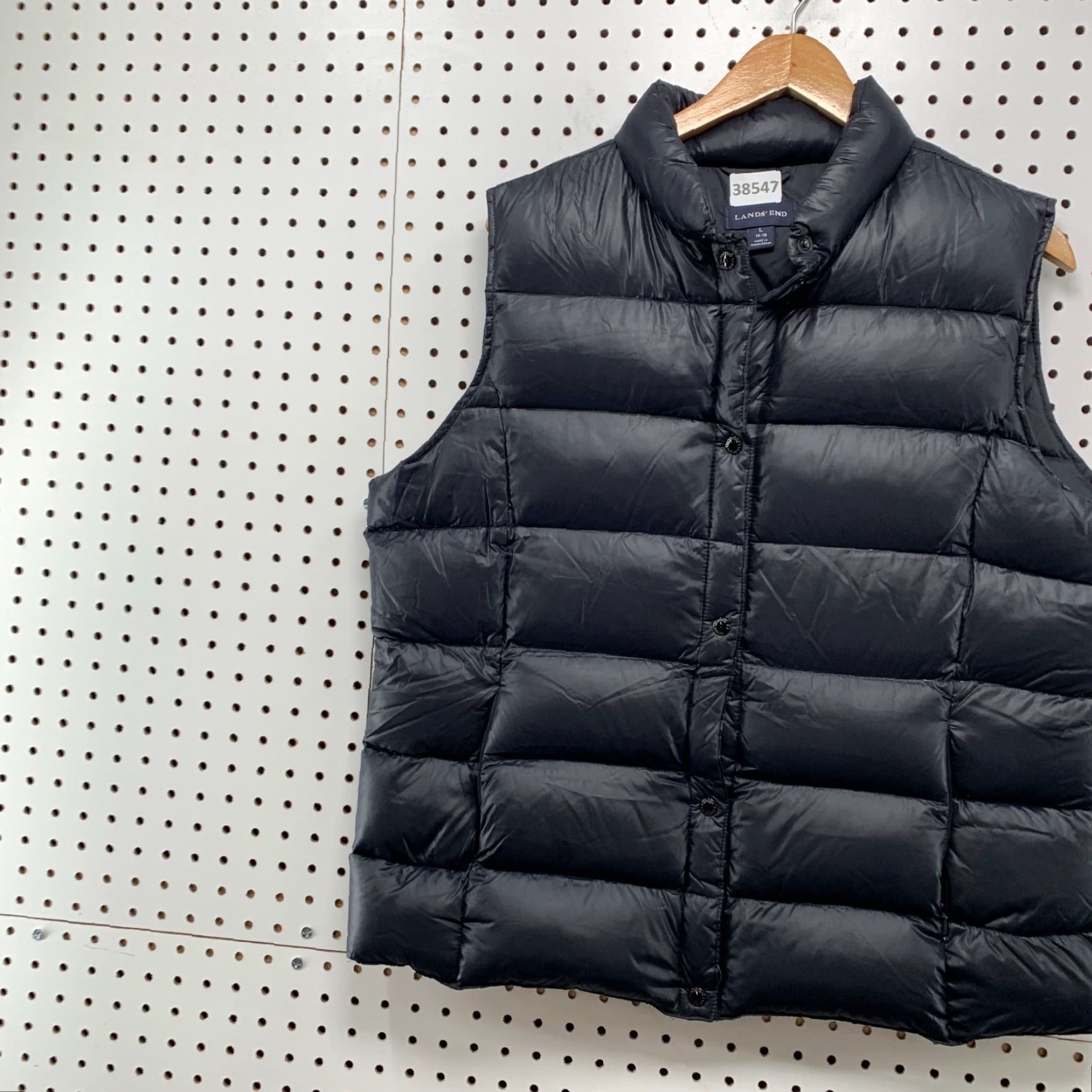 Lands' End Lands End Down Puffer Vest Jacket Womens Large Black Sleeveless 14-16 Nylon Softshell Down 23x25 Jacket Size L / US 10 / IT 46 - 3 Thumbnail