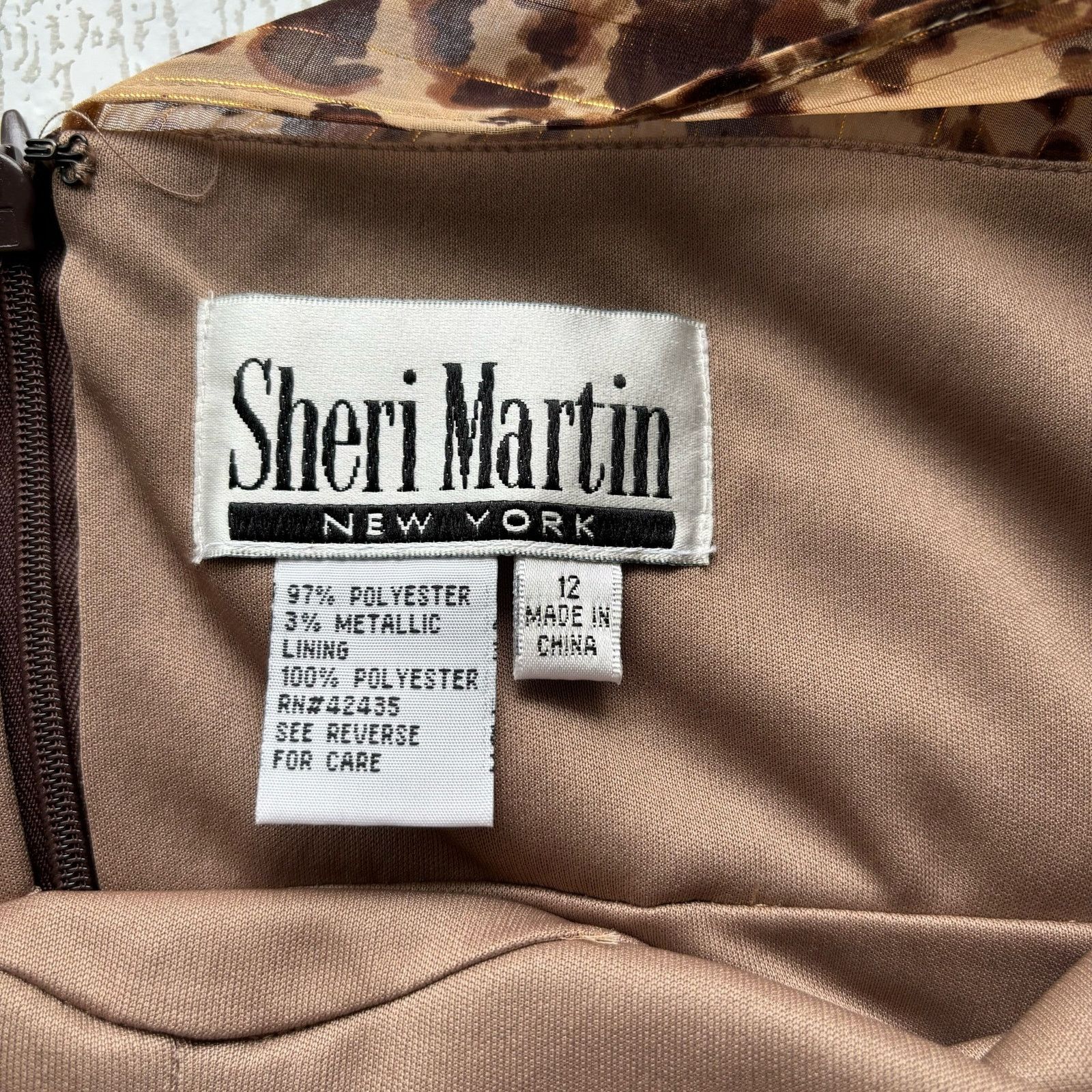 Other Sheri Martin Leopard Metallic Ruched Dress Size 12 Size XL / US 12-14 / IT 48-50 - 5 Thumbnail