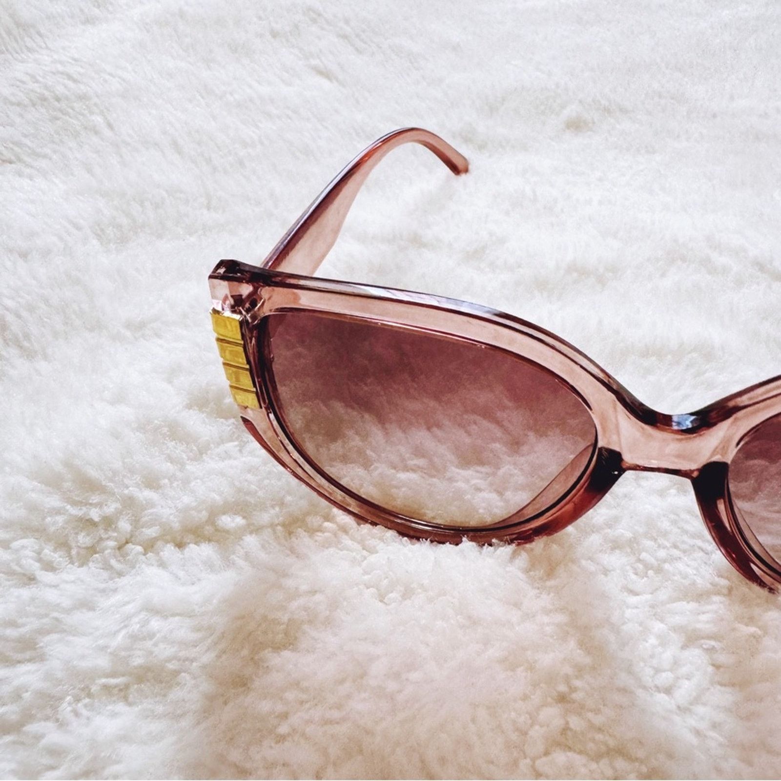 Other Rosy Clear Pink Cat Eye Oversized Sunglasses Size ONE SIZE - 7 Thumbnail