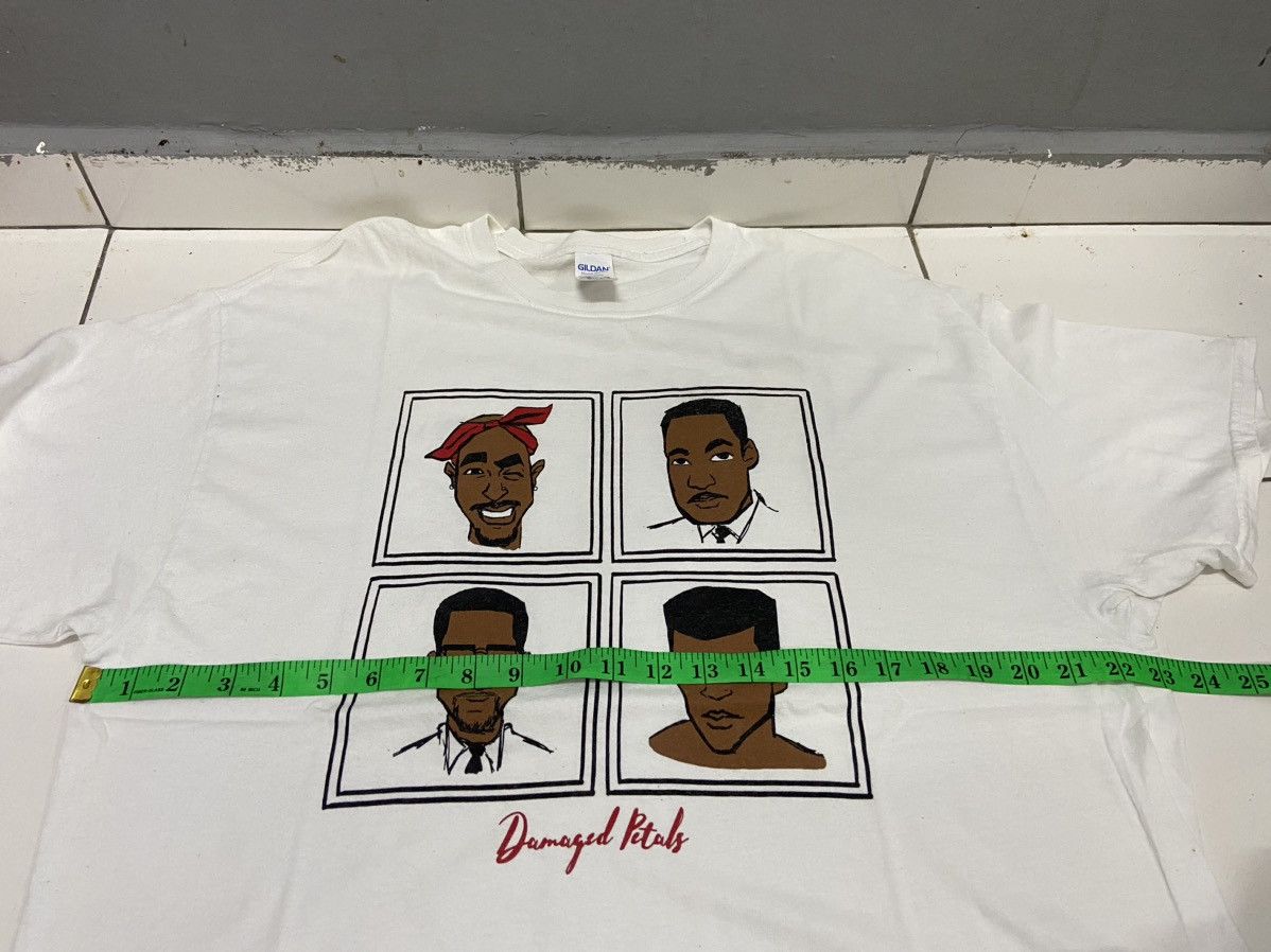 Rap Tees TUPAC SHAKUR DAMAGED PETALS RAPPER TEE SHIRT Size US XL / EU 56 / 4 - 8 Thumbnail