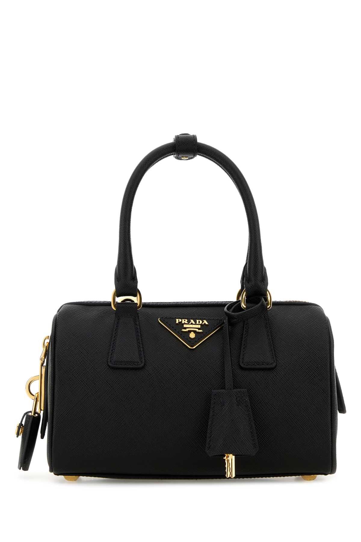 Prada Black Leather Handbag Size ONE SIZE - 1 Thumbnail