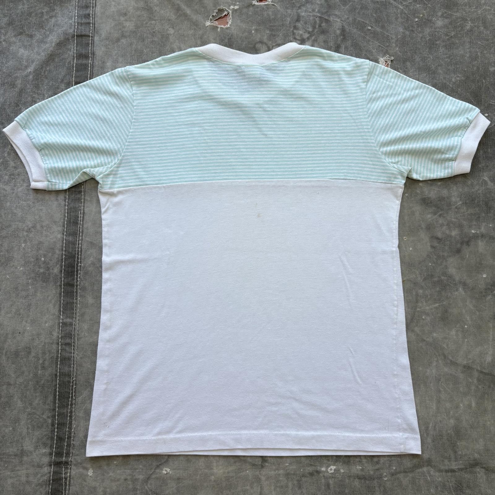 Nike Vintage Rare 70s Nike Turquoise Striped Sportswear Shirt Size L / US 10 / IT 46 - 6 Thumbnail