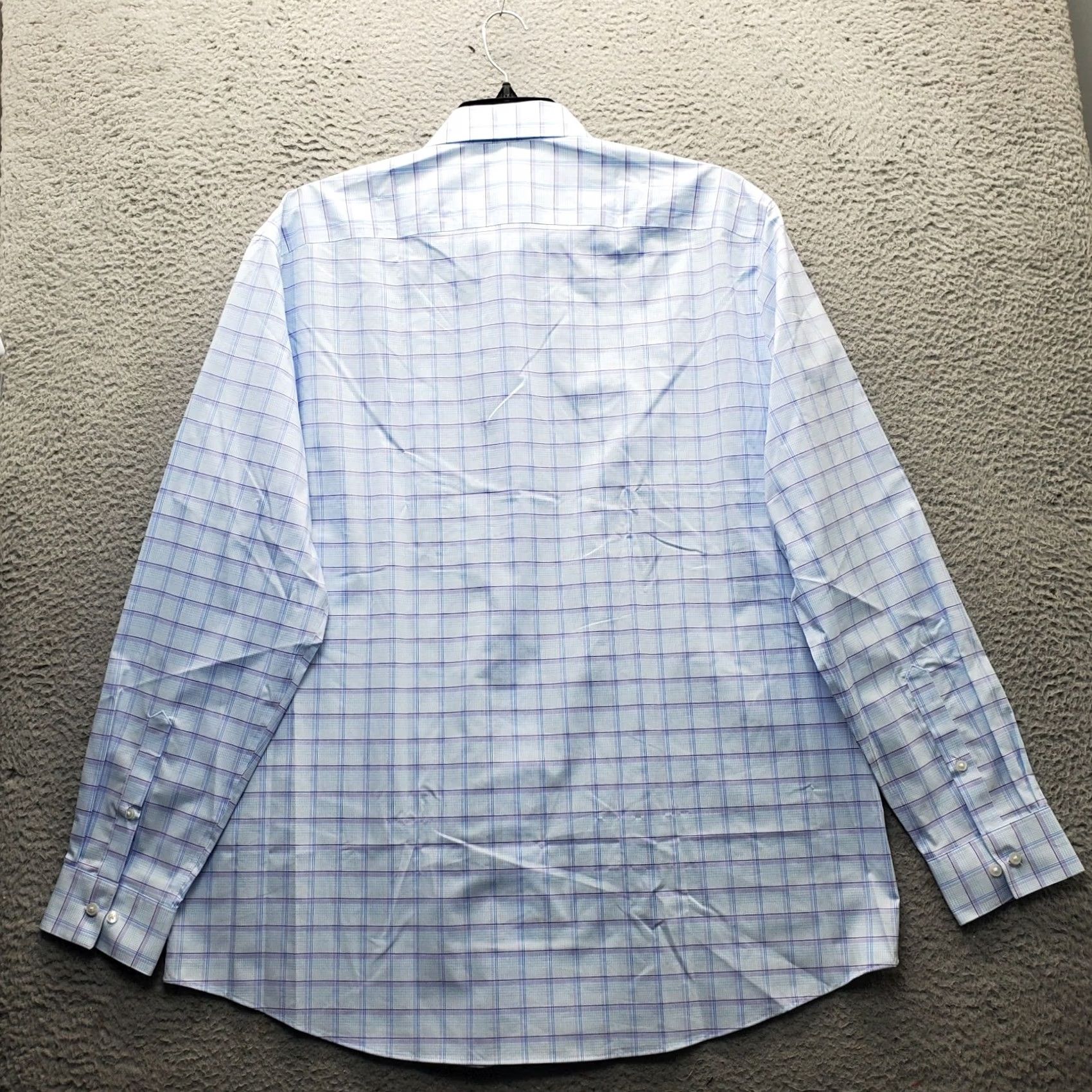 Van Heusen Van Heusen Mens Dress Shirt 18 Multicolor Plaid Ultra Wrinkle Free Shirt Size 48R - 2 Thumbnail