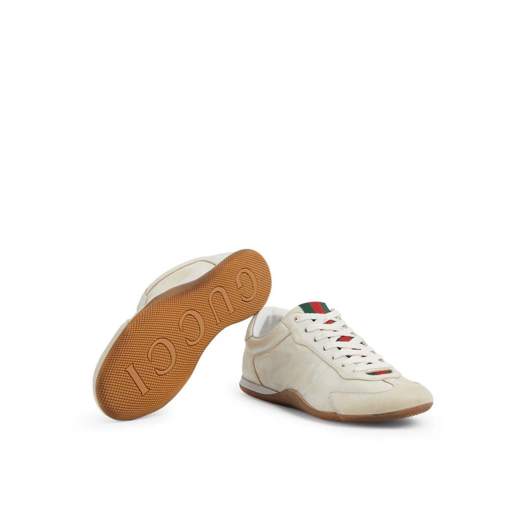 Gucci GUCCI Shift $1050 White Leather Sneakers New & Authentic (Wo Size US 9 / IT 39 - 5 Thumbnail
