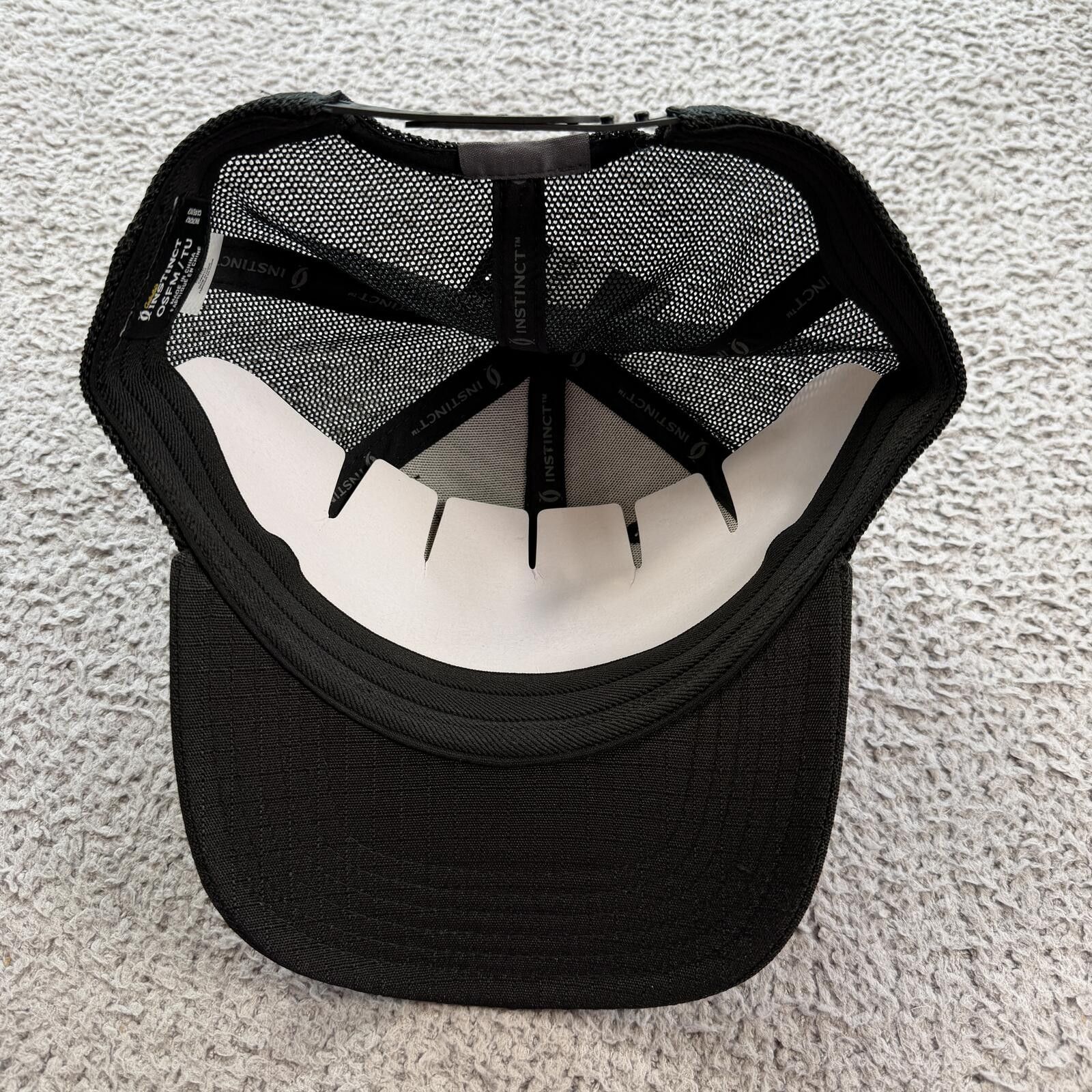Cabelas Cabela’s Instinct Black Trucker Hat Snapback Cap Black NWT Size ONE SIZE - 7 Thumbnail