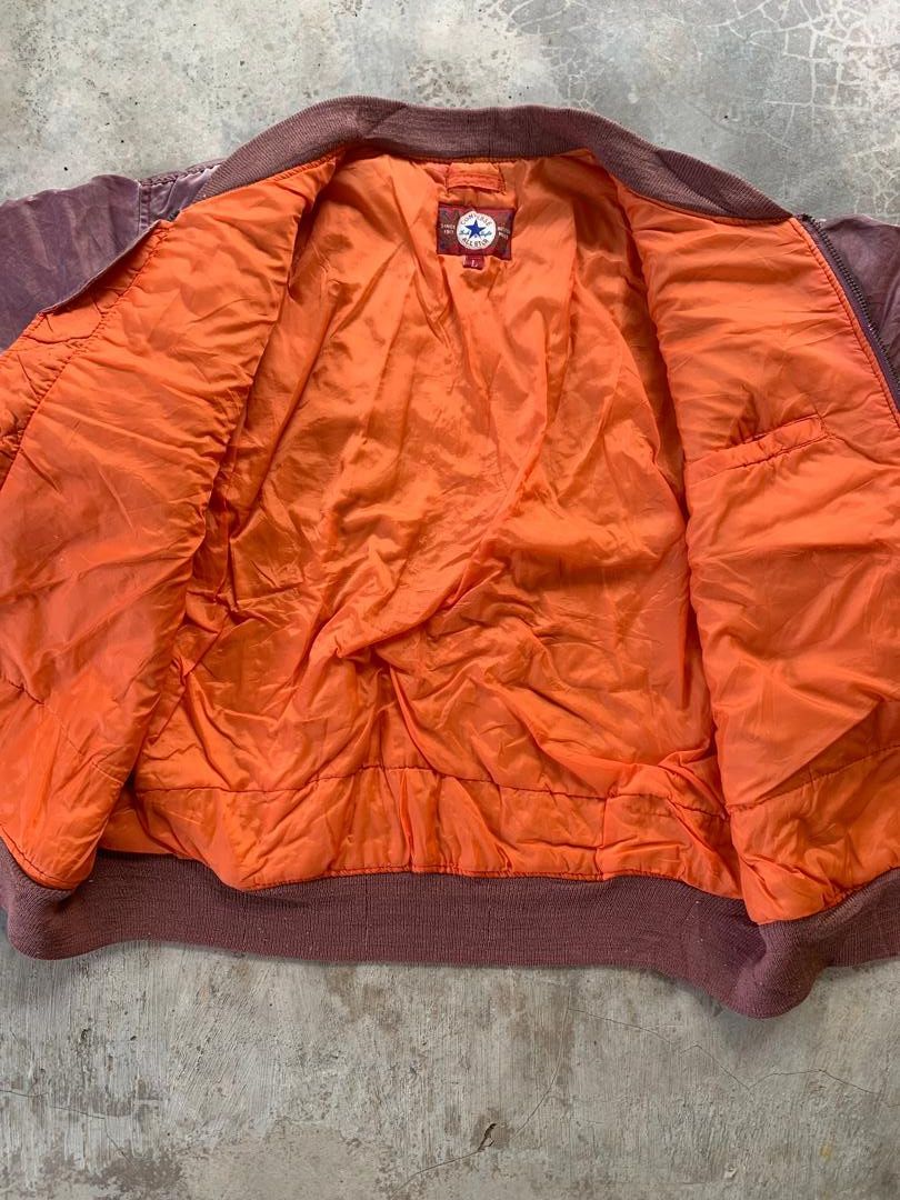 Converse × Vintage Converse Faded Red Bomber Jacket Size US L / EU 52-54 / 3 - 8 Thumbnail