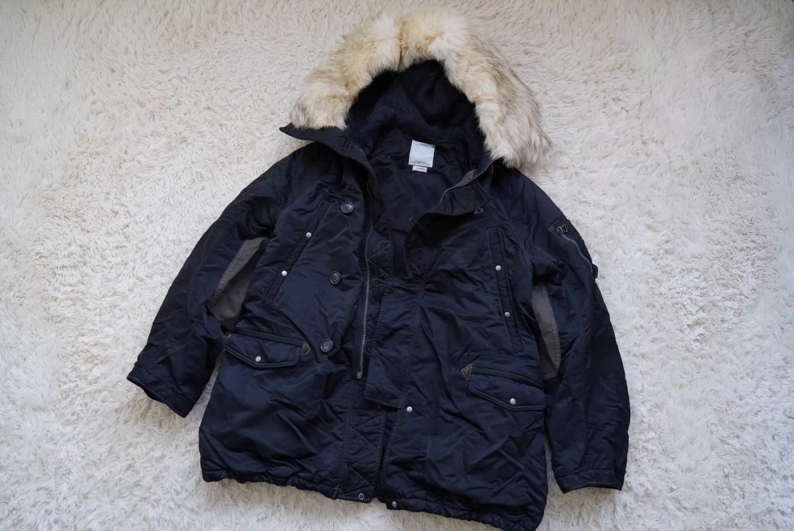 Visvim Multi Color Parka Coat with Fur Hood Size M Size US M / EU 48-50 / 2 - 1 Thumbnail