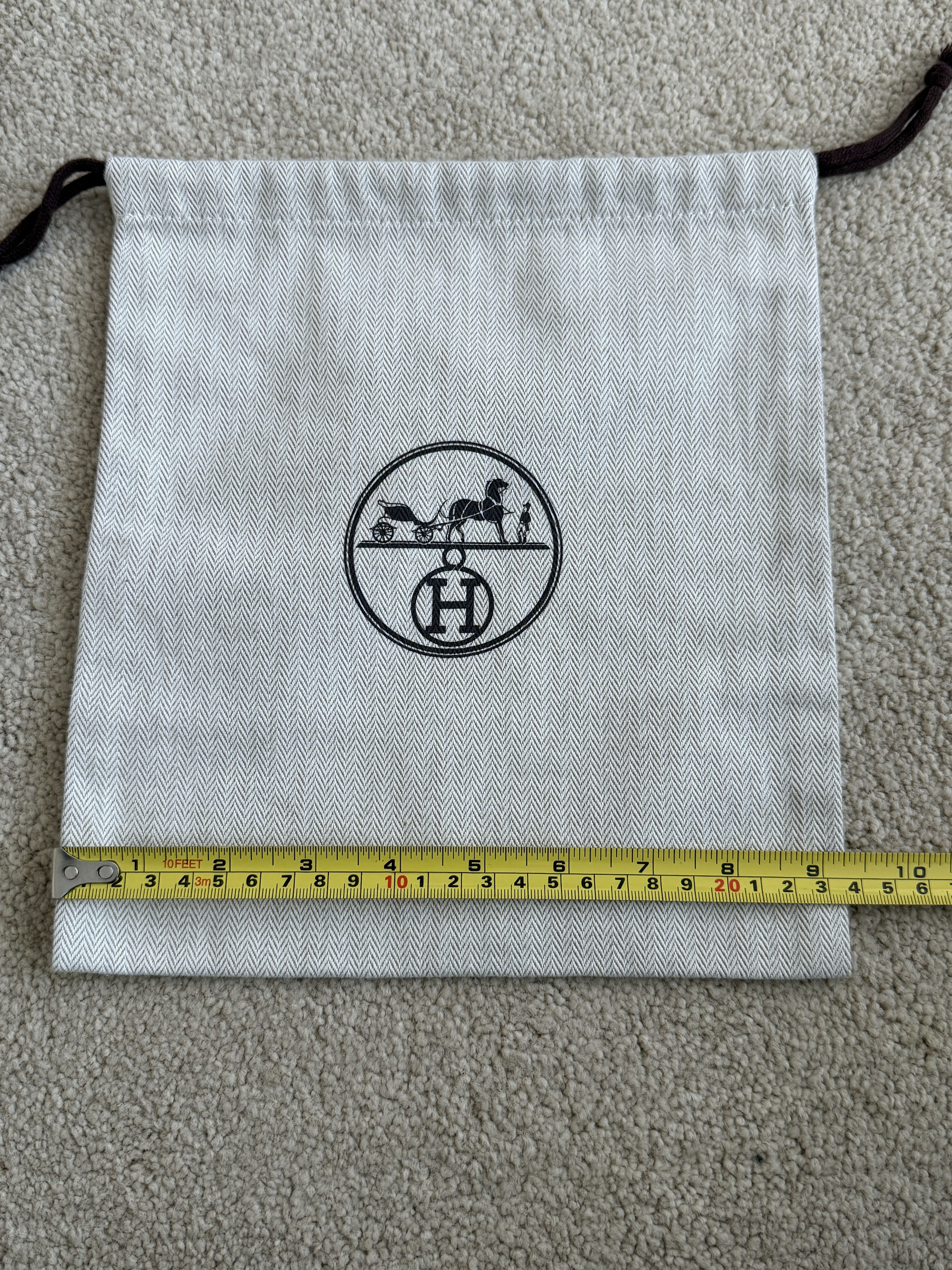Hermes Authentic Hermes Herringbone Tweed Small Drawstring Dustbag Size ONE SIZE - 4 Thumbnail