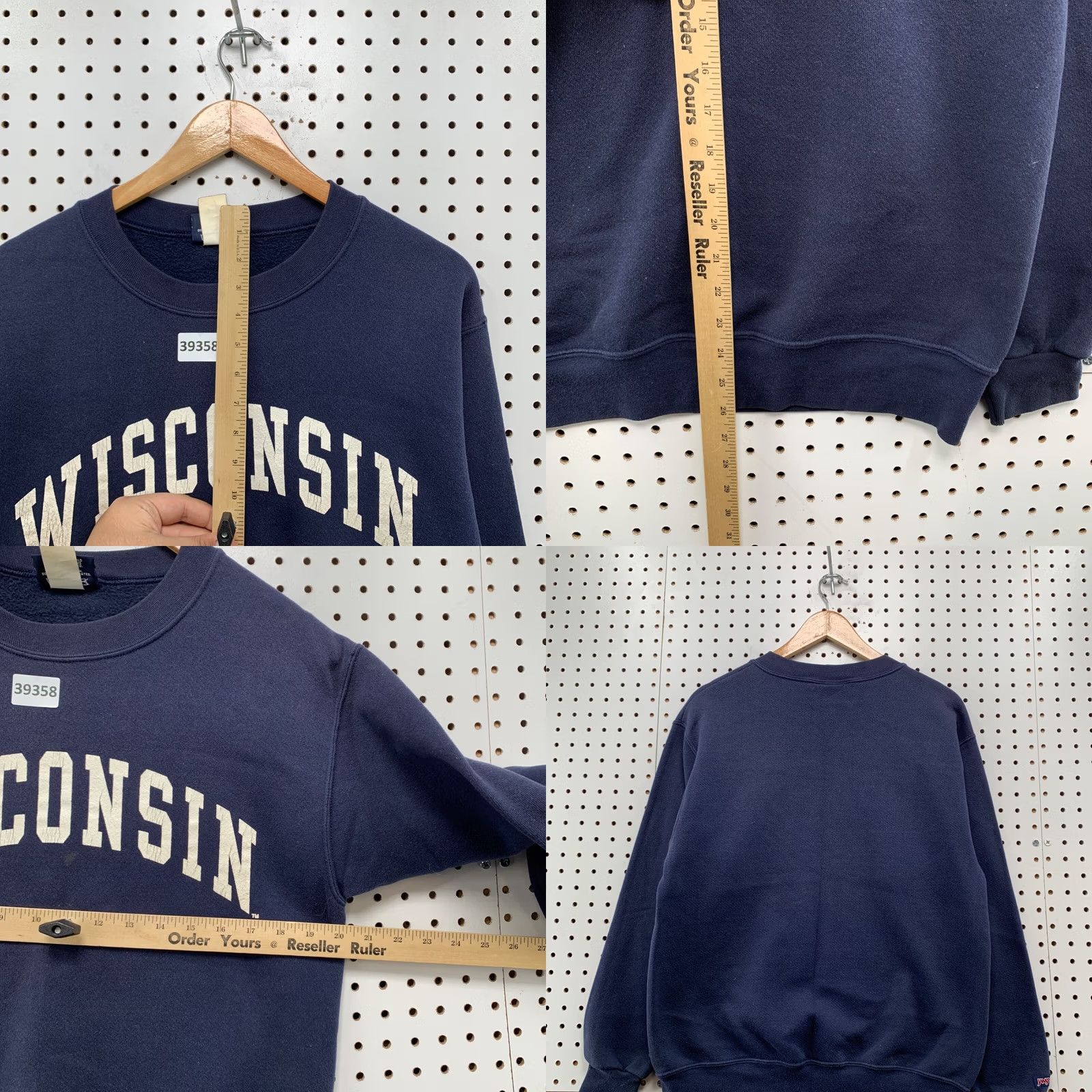 Jansport VINTAGE 90s Wisconsin Sweatshirt Men Small Blue Crewneck Pullover Made USA Size US S / EU 44-46 / 1 - 9 Thumbnail