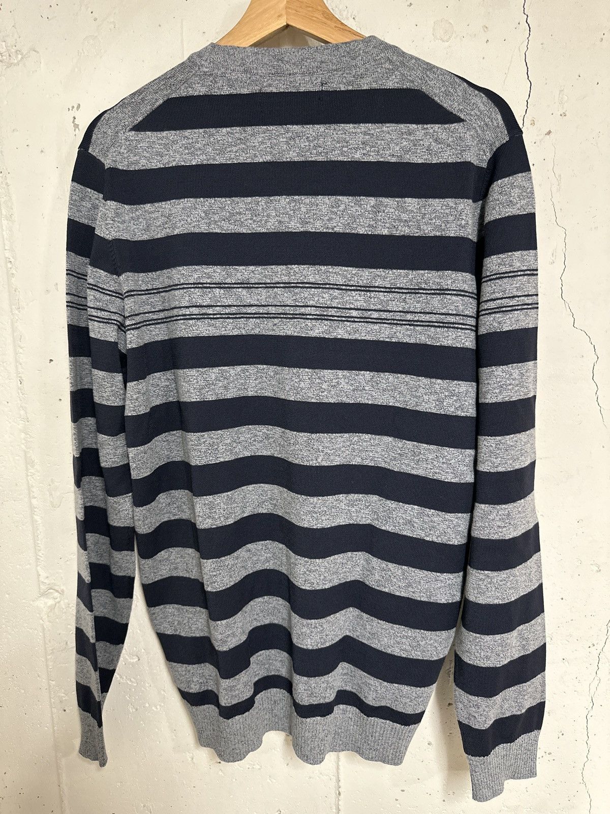 Stone Island Stone Island Marina Navy Blue Striped Sweater XL Size US XL / EU 56 / 4 - 4 Thumbnail