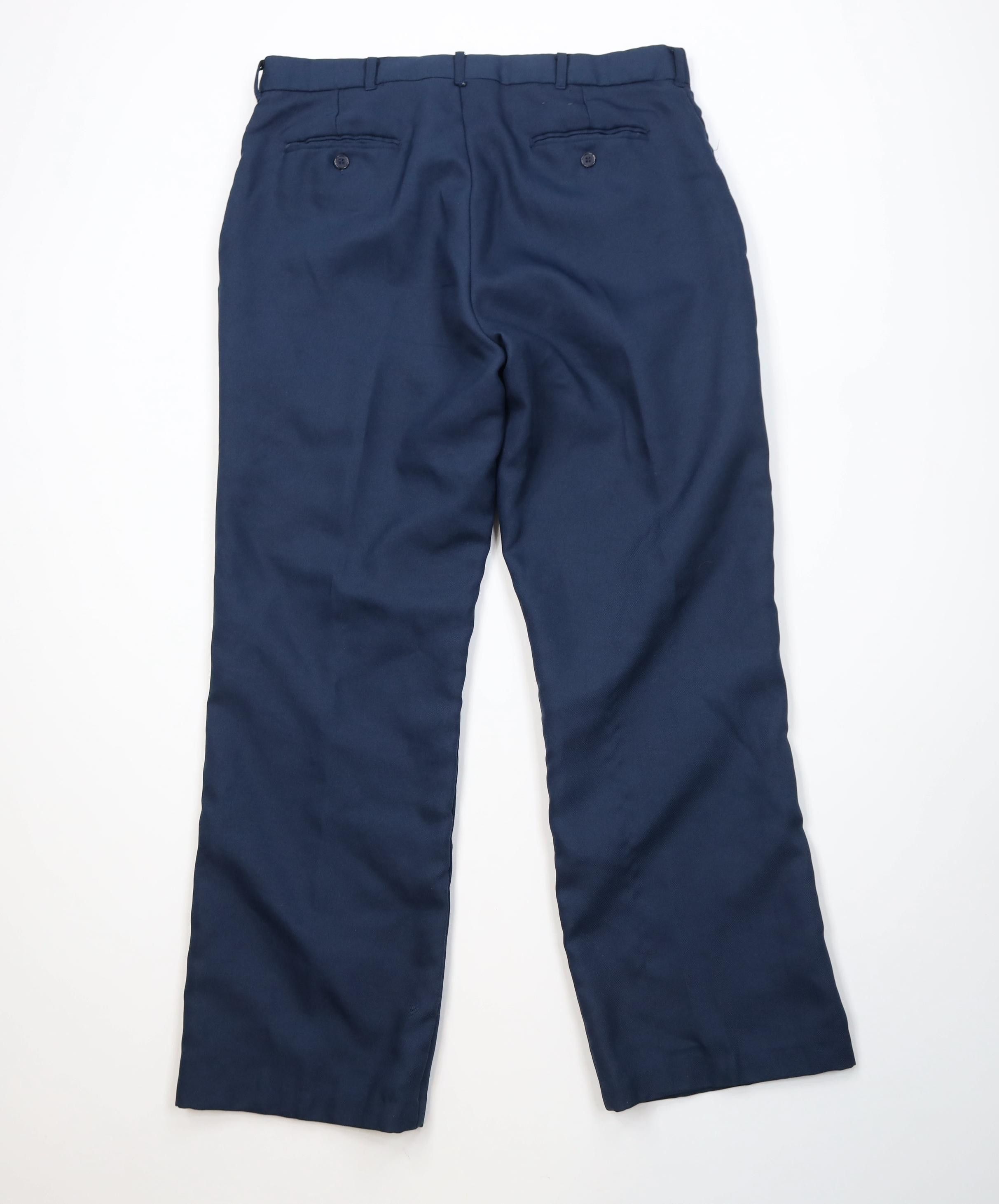 Vintage Vintage 70s Streetwear Lined Knit Wide Leg Chino Pants Blue Size US 36 / EU 52 - 11 Thumbnail