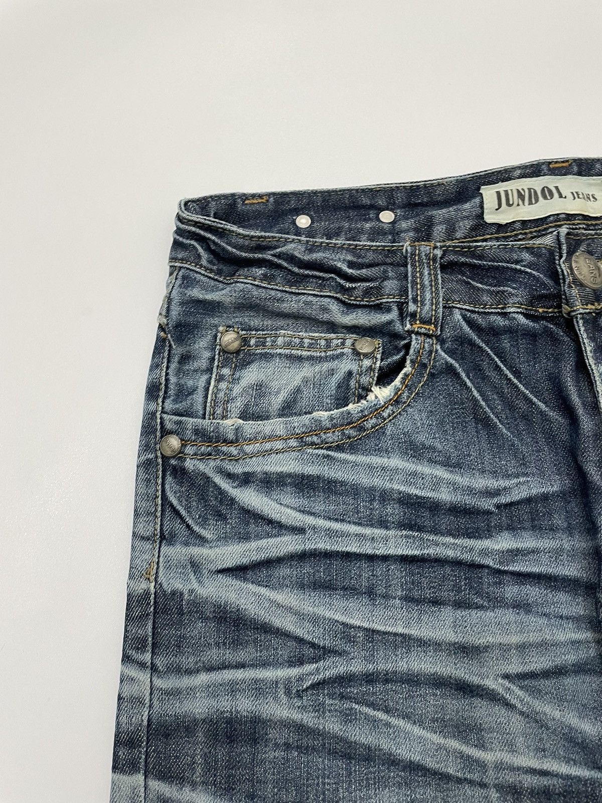 If Six Was Nine Destroy Punk Wash denim Jundol Japan Size US 32 / EU 48 - 3 Thumbnail