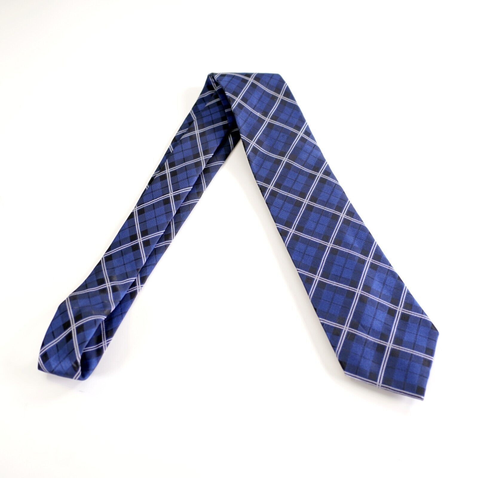 Croft & Barrow Croft & Barrow Blue Plaid Woven Silk Blend Tie Size ONE SIZE - 6 Thumbnail