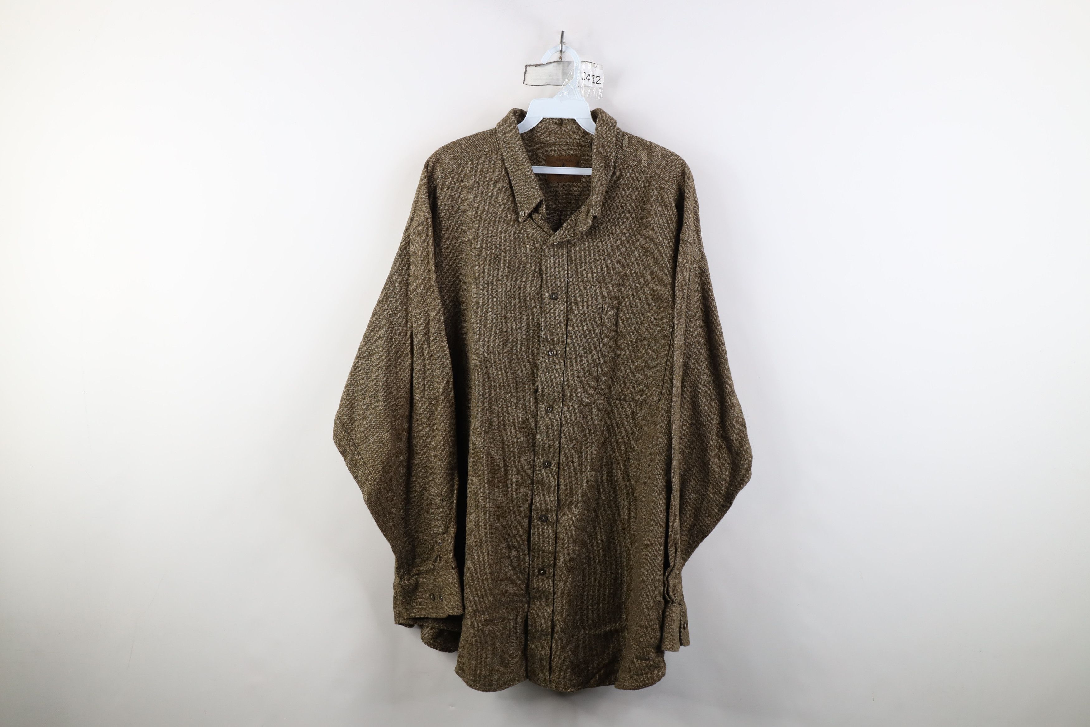 Vintage 90s Streetwear Tweed Collared Button Down Shirt