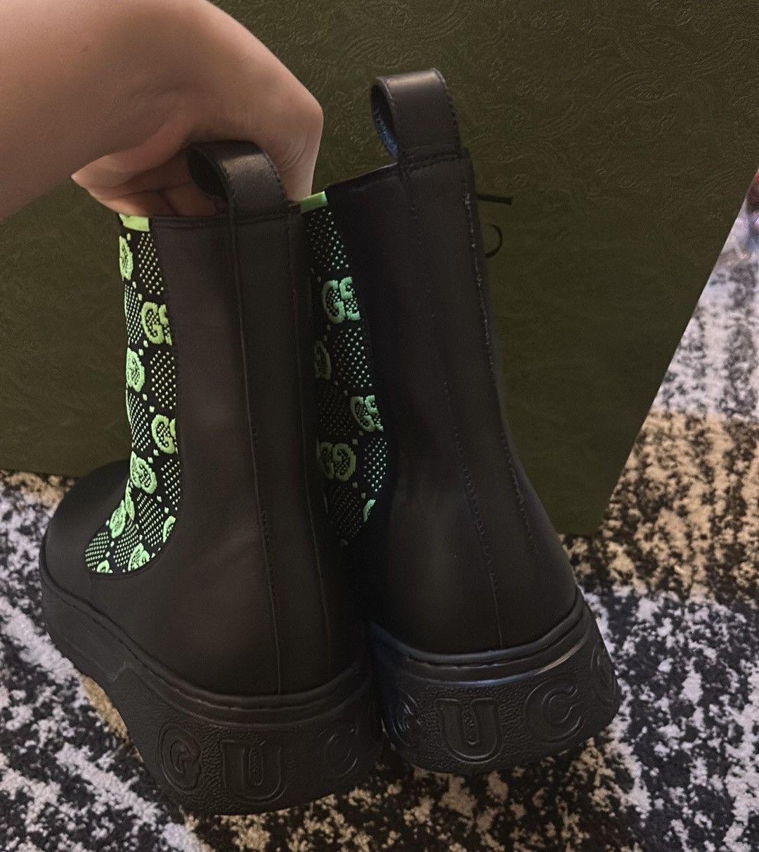 Gucci Gucci Men Boot with GG Jersey size 11 Size US 11 / EU 44 - 2 Thumbnail