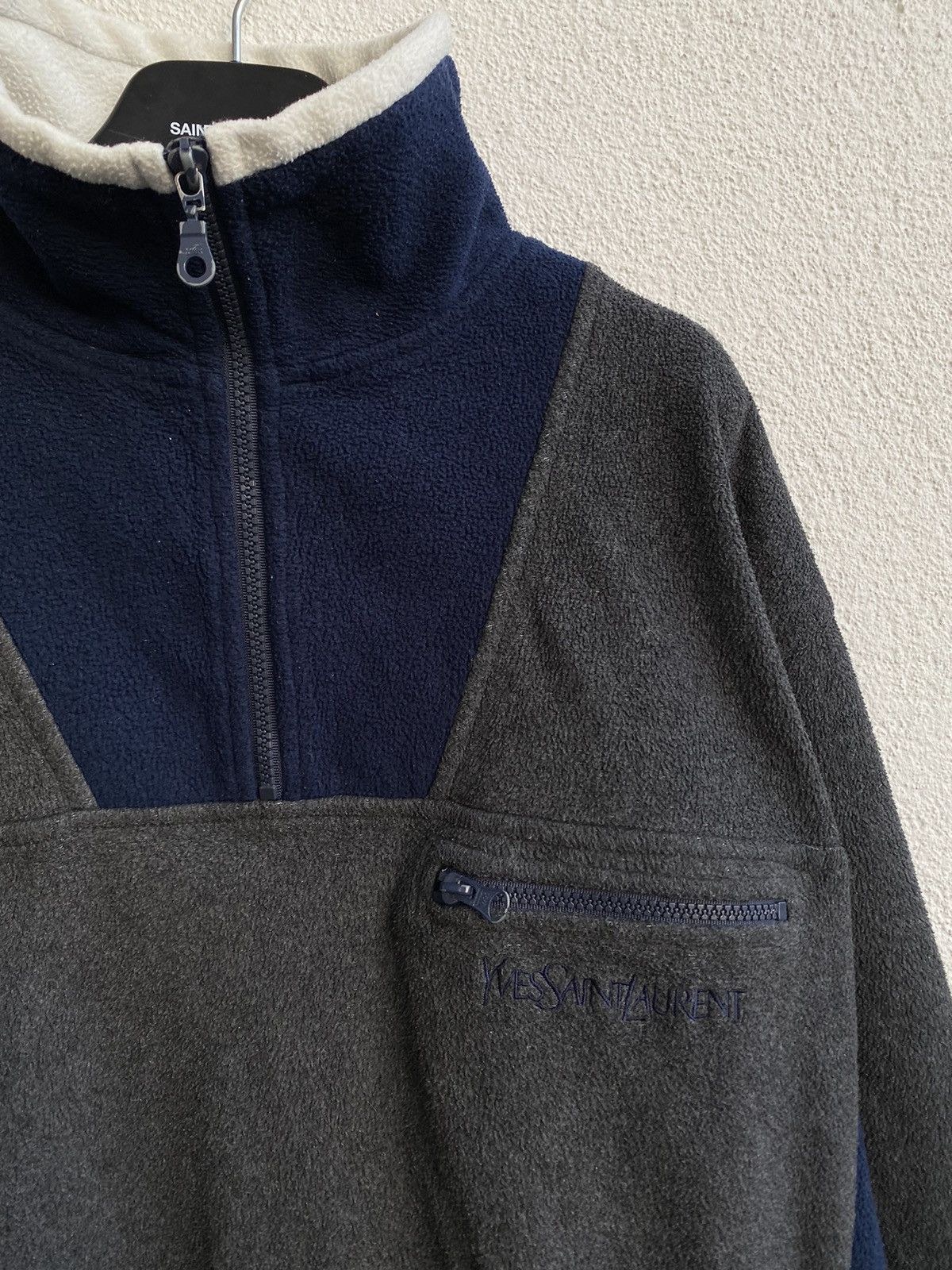 Yves Saint Laurent 90’s Fleece YSL Sweatshirt Zip YSL Sweater Size US XXL / EU 58 / 5 - 5 Thumbnail