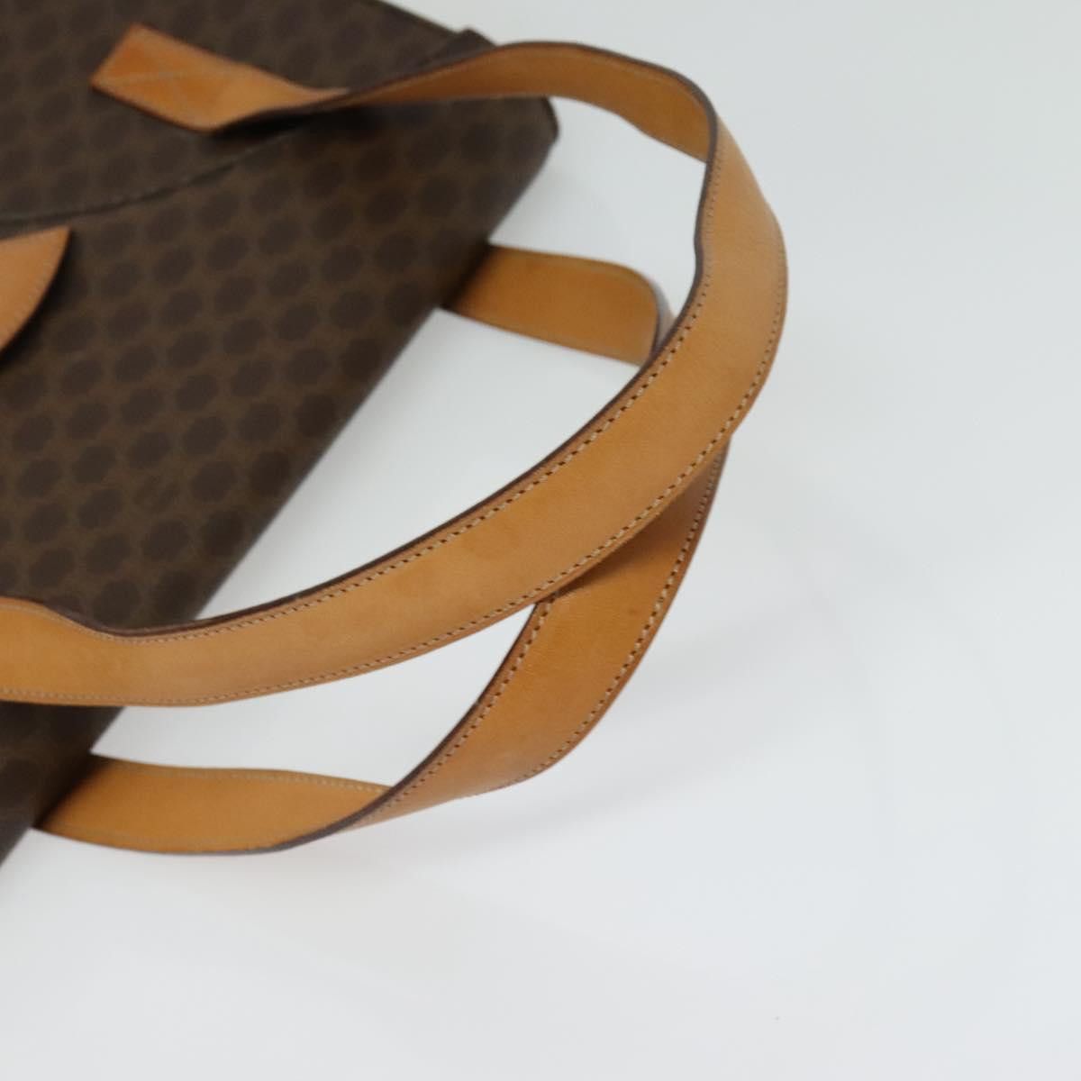 Celine CELINE Macadam Canvas Hand Bag Pvc Leather Brown Gold Size ONE SIZE - 7 Thumbnail
