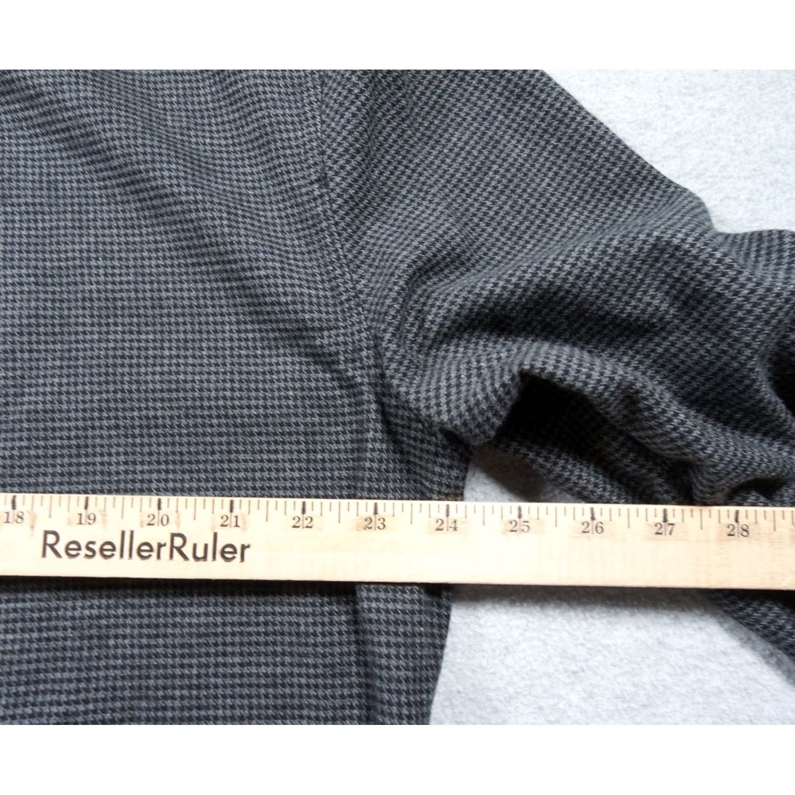 Vintage LL Bean Shirt Mens Large Tall Gray Button Up Houndstooth Slightly Fitted 508222 Size US L / EU 52-54 / 3 - 7 Thumbnail