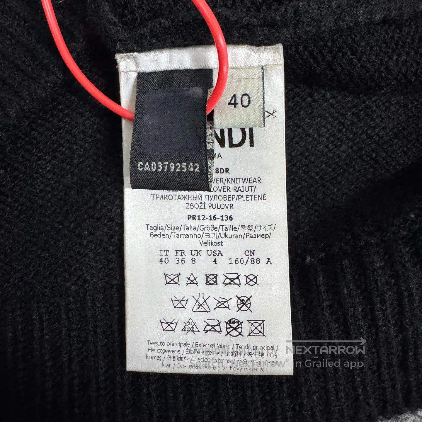 Fendi FENDI Fox fur trim, high collar, bat sleeves, cashmere swe Size L / US 10 / IT 46 - 7 Thumbnail